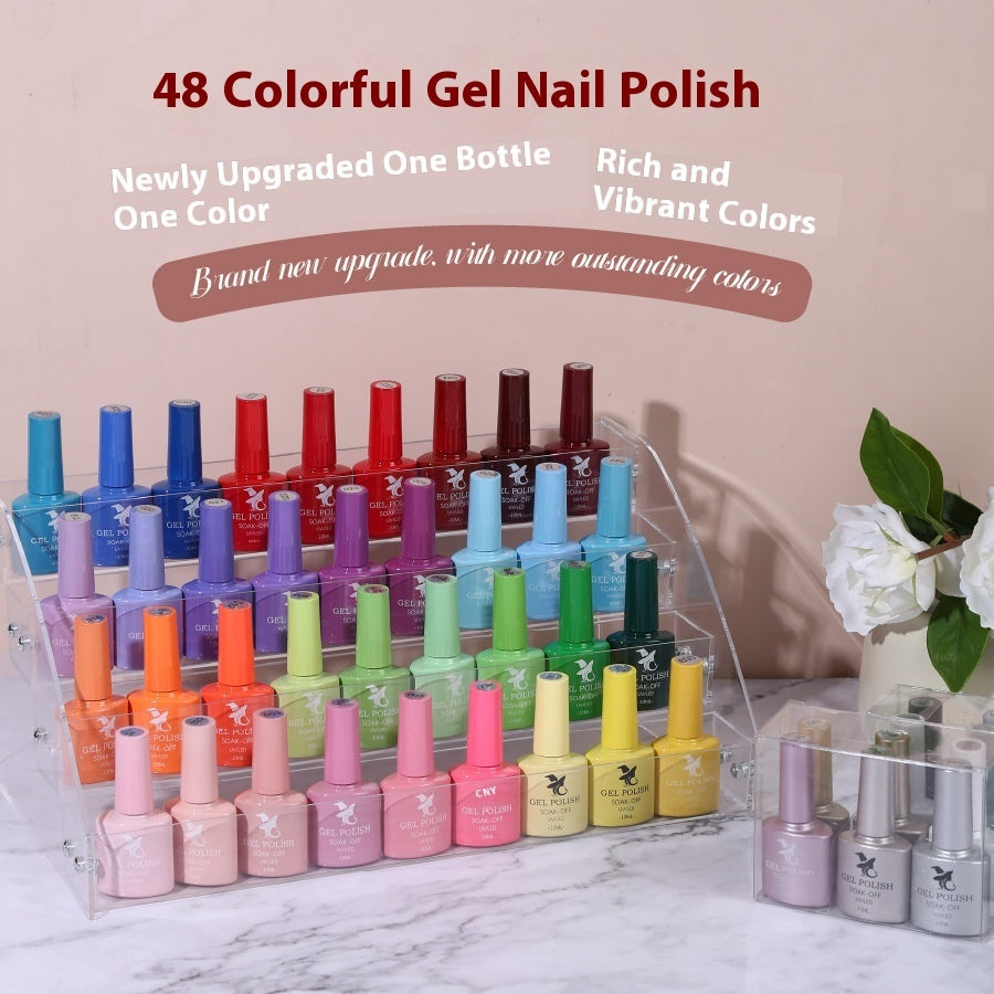 48 Color UV Phototherapy Plastic Gel Nail Polish Suit