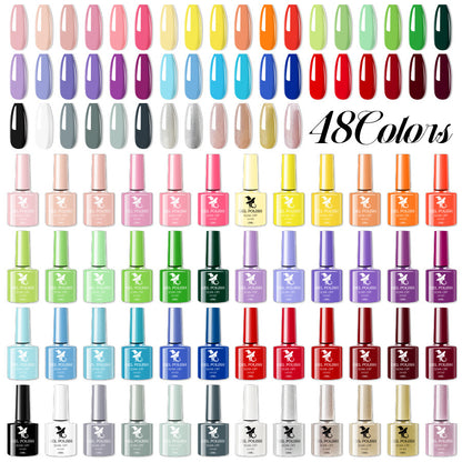 48 Color UV Phototherapy Plastic Gel Nail Polish Suit