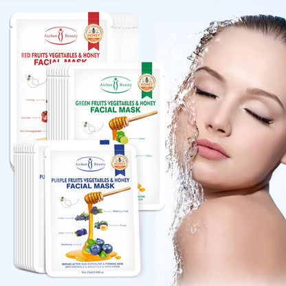 Honey Fruit Facial Mask Moisturizing And Hydrating Face - Glamory Beauty