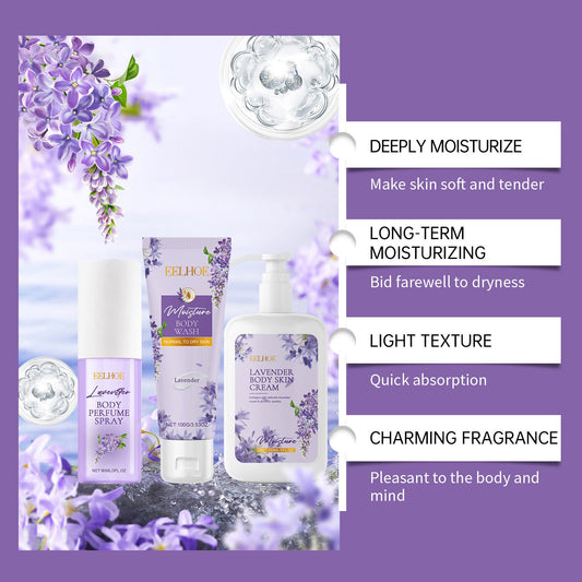 Lavender Body Skin Care Set Gentle Moisturizing Skin - Glamory Beauty