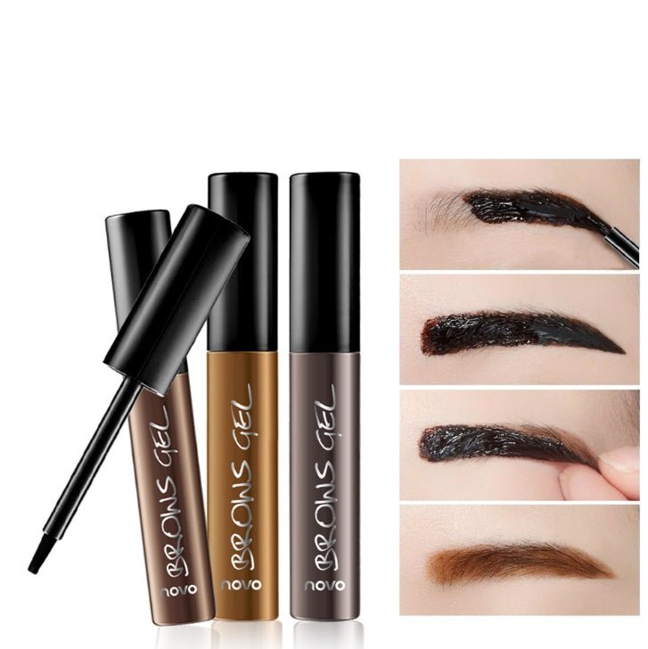 Peel Off Brown Black Eye Brow Tattoo Tint Waterproof Long - lasting Professional Eyebrow Gel Cream Mascara Eye Makeup Cosmetics - Glamory Beauty