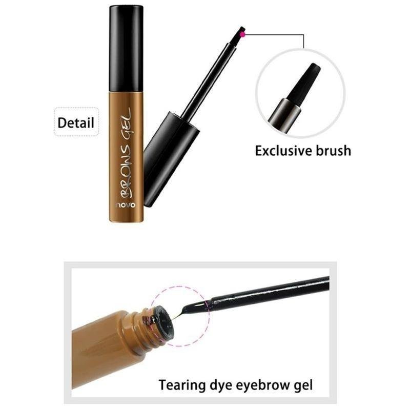 Peel Off Brown Black Eye Brow Tattoo Tint Waterproof Long - lasting Professional Eyebrow Gel Cream Mascara Eye Makeup Cosmetics - Glamory Beauty