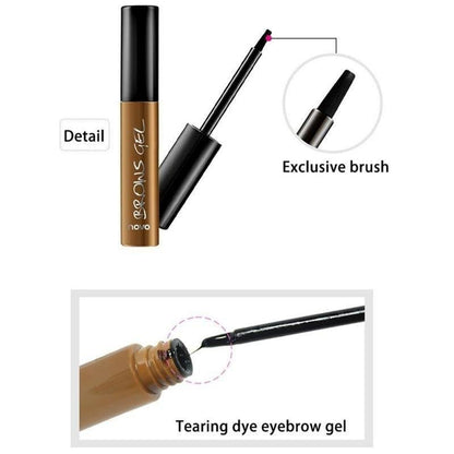 Peel Off Brown Black Eye Brow Tattoo Tint Waterproof Long - lasting Professional Eyebrow Gel Cream Mascara Eye Makeup Cosmetics - Glamory Beauty