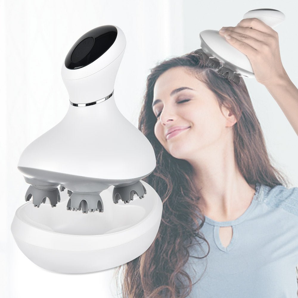 Rechargeable Waterproof Head Massager Electric Scalp Massager - Glamory Beauty